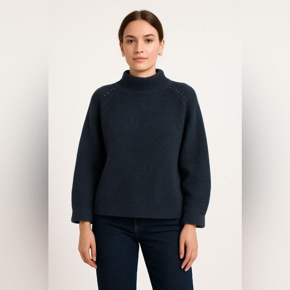 LINE Navy Chunky Knit Oversized Sweater | Small - Picture 1 of 5